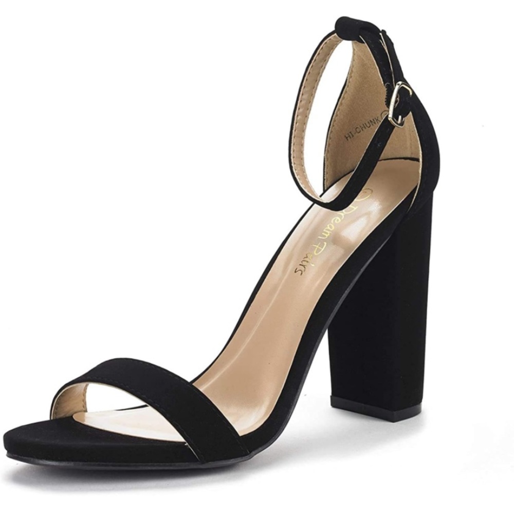 Black block heels